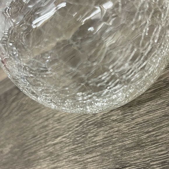 Shannon Crystal Godinger Crackle Glass Bud Vase Clear Vintage Decor - Picture 7 of 7